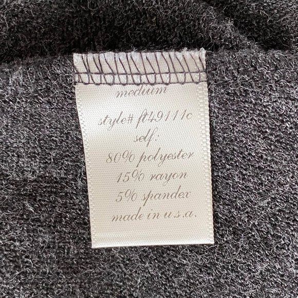 Aina Be Women's Knit Long Sleeve Sweater Tunic Dress, Gray, Size Medium - Picture 6 of 9